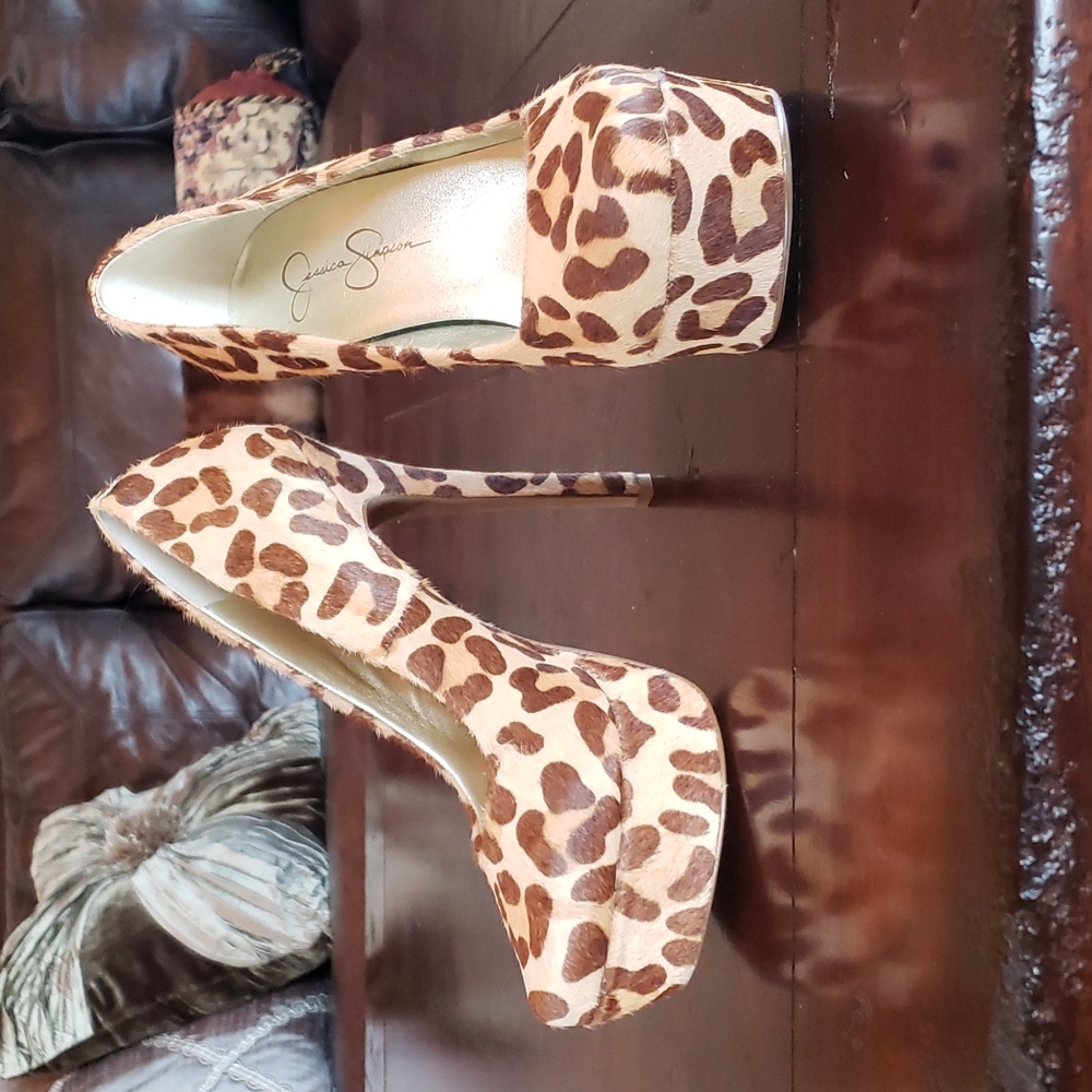 Jessica Simpson Leopard Platform Pumps